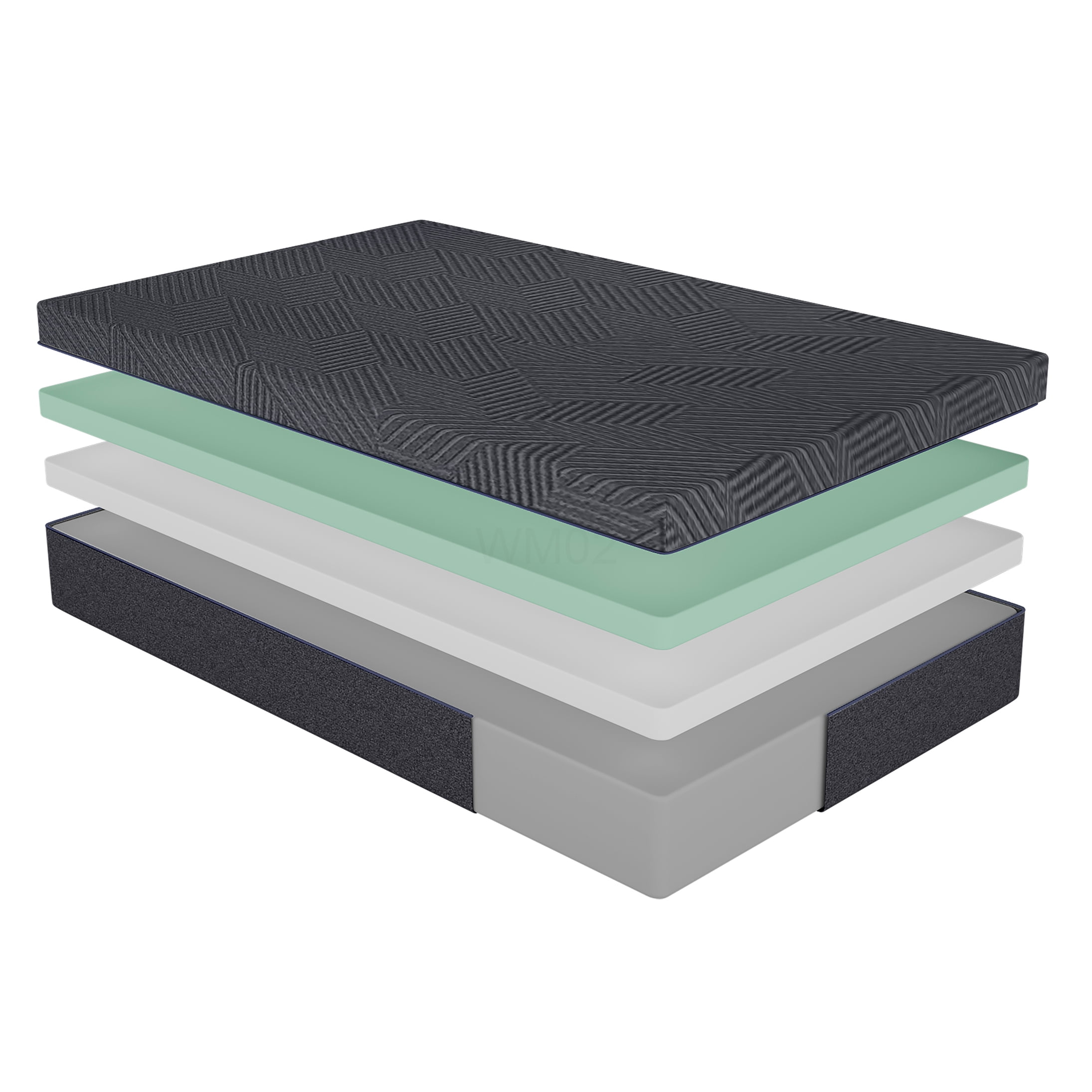 California King Size Gel-Infused Memory Foam Mattress in a Box, Medium Firm Feel, CertiPUR-US Certified, Dark Gray, Pressure Relieving, Cool Sleep & Motion Isolation