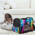 thumbnail image 7 of Tie Dye Dog Travel Bag - Durable 900D Oxford Cloth Pet Carrier with Sherpa Base and Nylon Webbing Handle - 17x10x11.8 in / 43x26x30 cm - Comfortable and Stylish Pet Tote for Small to Medium Pets, 7 of 7