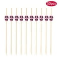 thumbnail image 2 of Under 10 Wine Rack Decoration 50pc Bamboo Pick Buffet Fruit Fork Party Dessert Stick Cocktail Skewer, 2 of 8