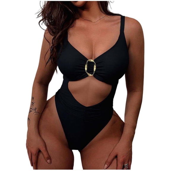 Betivan Women's Swimsuit Conjoined Backless Split Beach Bikini Soft Breathable Plus Size Swimwear Summer Beach Pool Vacation