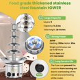 thumbnail image 1 of Commercial Chocolate Fountain 5 Tiers 13.2 Lbs Nacho Cheese Fountain Stainless Steel Hot Fondue Fountain Machine for Bakery, Party, Gathering, Wedding, Rental, Knob Control, 1 of 5