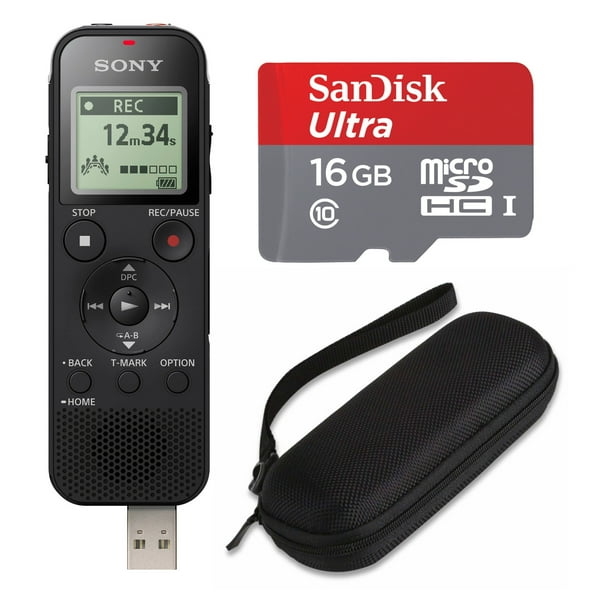 Sony ICDPX470 Stereo Digital Voice Recorder bundle