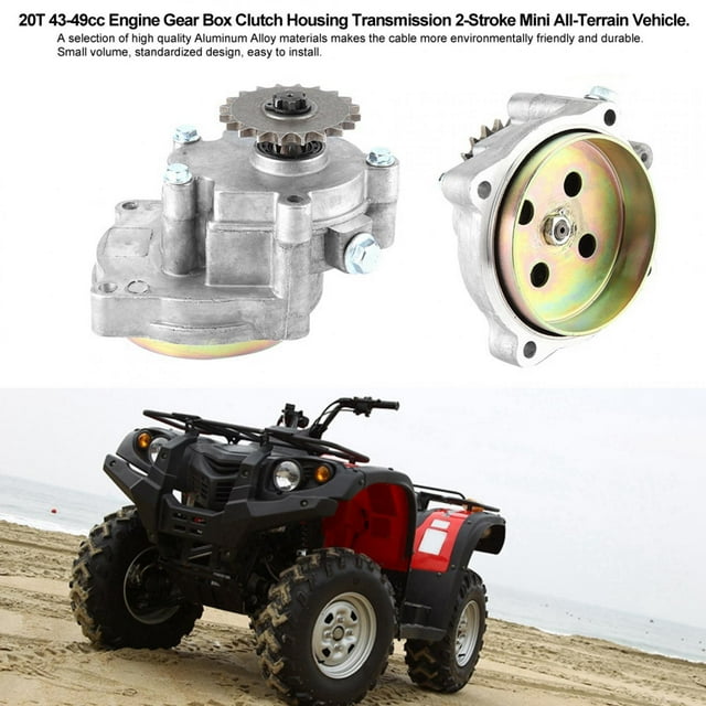 LAFGUR Boîte de Vitesses, Boîte de Réduction de Vitesses pour Moteur Mini ATV 2 Temps 20T 43-49cc, Vitesses de Moteur