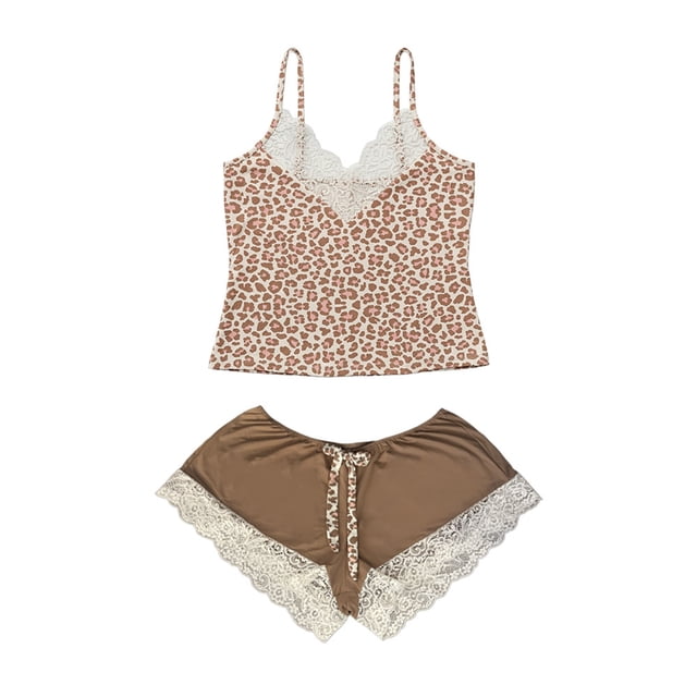 Pijama Ilusión para Dama, Set de Camiseta y Short con Diseño Estampado Multicolor Talla EG, 2 Piezas