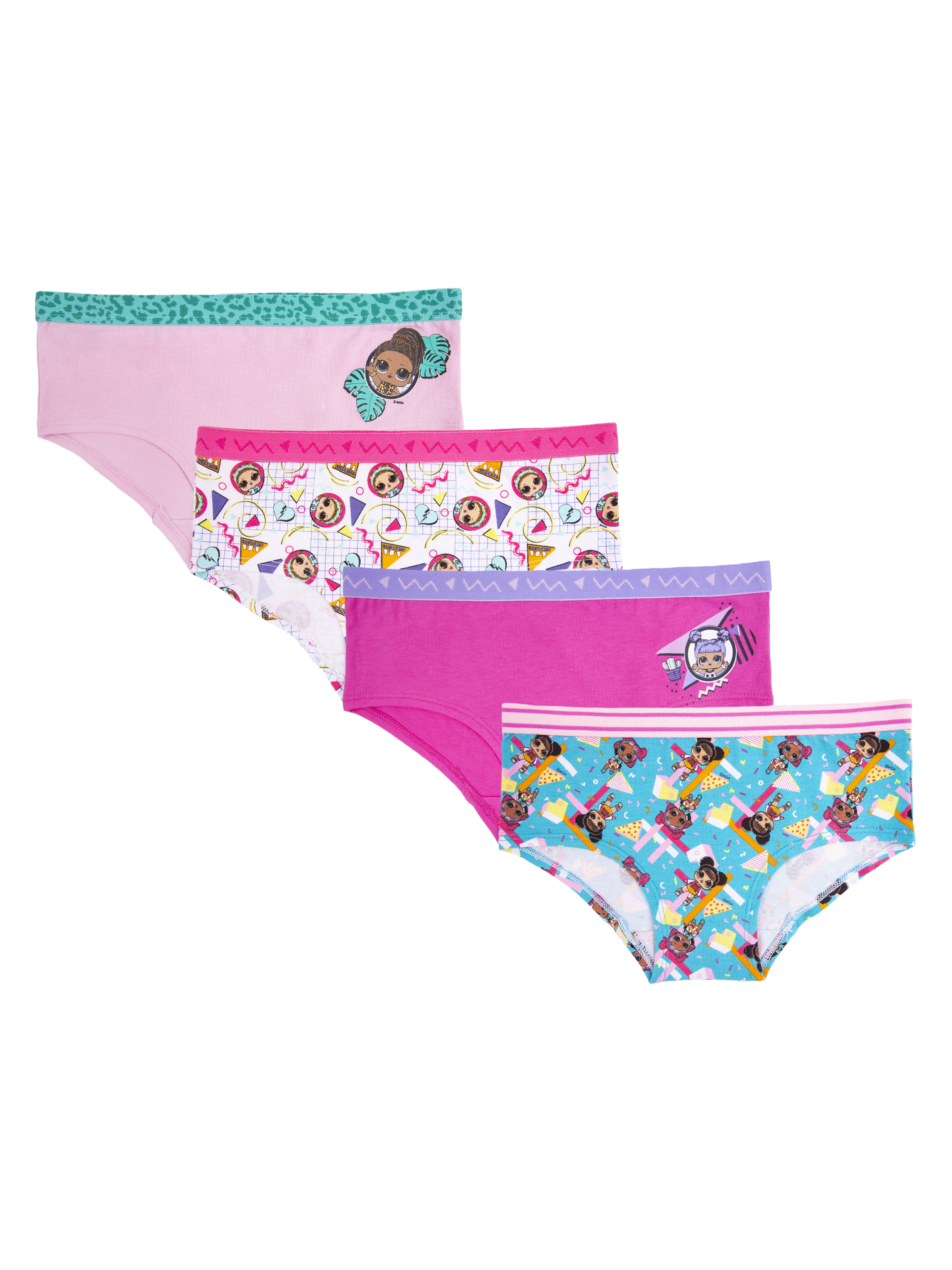 12 Pack Girls' Cotton Briefs – Barbie & Pony Cartoon Underwear Sizes 5/6 To 13/14