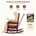 thumbnail image 5 of SERWALL Oversized Outdoor Rocking Chair for Adults, HDPE All Weather Patio Rockers for Porch Garden Lawn, Dark Red, 5 of 9