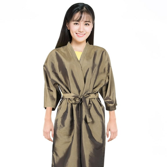 Niceauty Haircut Gown for Beauty Salon Use Hairdressing Client Gown Golden 1 Pcs