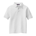 thumbnail image 5 of Port Authority Youth Silk Touch Polo-M (White), 5 of 6