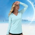 thumbnail image 5 of Wensltd Women Solid Color Sun Protection Long Sleeve Shirts Crew Neck Pullover Style with Side Pockets Soft Shirts, 5 of 6