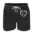 thumbnail image 4 of lcziwo Mens Lightweight Sports Shorts Summer Casual Drawstring Elastic Waist Beach Shorts Fashion Heart Print 4 Inch Shorts with Pockets My Orders Placed By Me Black XXL, 4 of 5