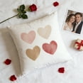 thumbnail image 3 of Valentines Day Decorations Throw Pillow Covers 18x18 Inch, Love Cushion Cases 1 Pack, Red Black Decorative Pillowcases for Couch Sofa Bedroom, Wedding Decorations Spring Easter Holiday Decor B, 3 of 5