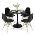 thumbnail image 1 of Gymax Ensemble de Salle à Manger 5 Pcs Table à Manger Ronde Moderne 4 Chaises pour Petite Cuisine, 1 of 9