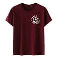 thumbnail image 5 of MesaSe Ladies‘ Solid Color  Neck Double Football Print Short Sleeve T Shirt, 5 of 5