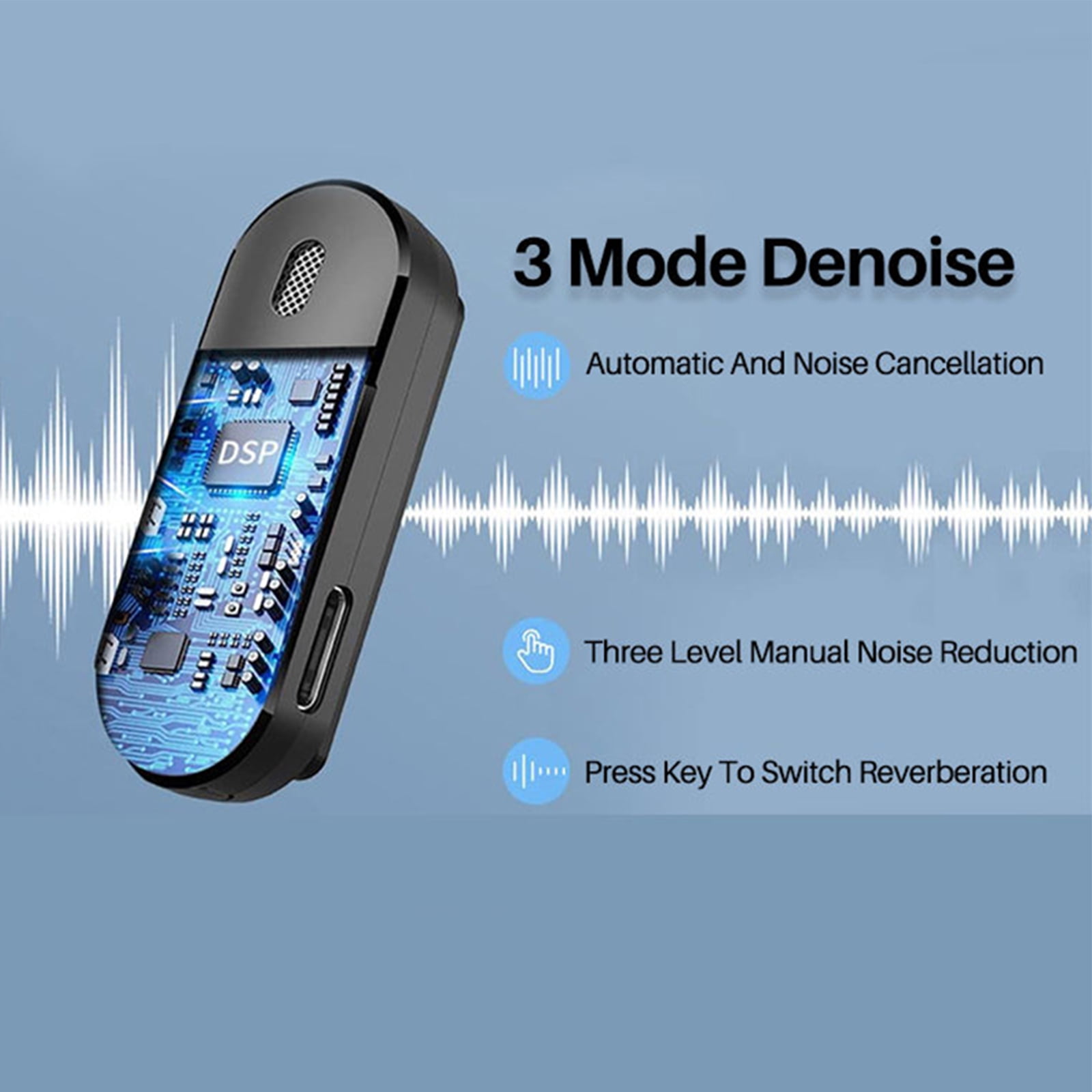 navor Wireless Lavalier Microphone with Charging Case – Dual Clip-On Mics, Lightning Receiver, 40H Battery, Noise Reduction, Plug & Play