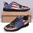 thumbnail image 4 of Dachshund American Flag Us Running Shoes Sneakers Mesh Black Size 10.5, 4 of 5