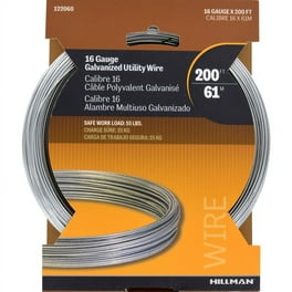 Hillman 0.061 - 0.065 in. D X 200 ft. L Galvanized Steel 16 Ga. Wire Hillman 0.061 - 0.065 in. D X 200 ft. L Galvanized Steel 16 Ga. Wire