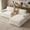 Cream White, variant on LQLI 104.3" Modular Sectional Sofa,Modern Corduroy Cloud Couch with Cup Holder & Side Pockets,Boneless Couch Upholstered 4-Seater L-Shaped Sofa for Living Room,No Assembly