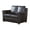 Gray, variant on Transitional Faux Leather Lillard Loveseat, Dark Gray