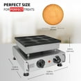 thumbnail image 5 of ALDKitchen Dutch Pancake Maker | Dorayaki Iron | Electric Big Dutch Pancakes Machine | 9 Round-Shaped Big Poffertjes | Stainless Steel | 110V, 5 of 6