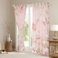 thumbnail image 4 of Feelyou Kawaii Butterfly Teens Black Out Curtains, Pink Spring Flower Floral Curtains Pack of 2 (42x63 Each), Fairy Tale Princess Bedroom Curtains, Black Out Curtains Decor, 4 of 7