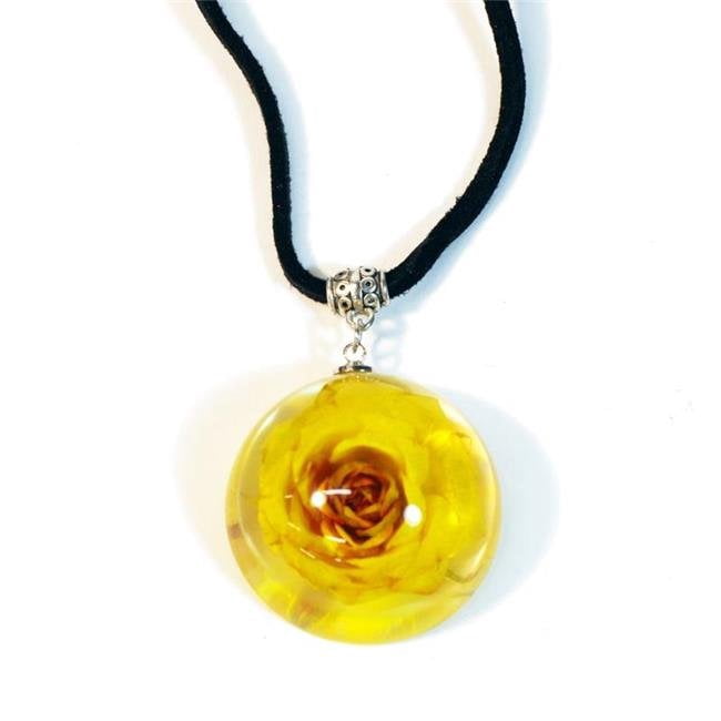 ED Speldy East FPR303 Collier Vraie Rose, Jaune