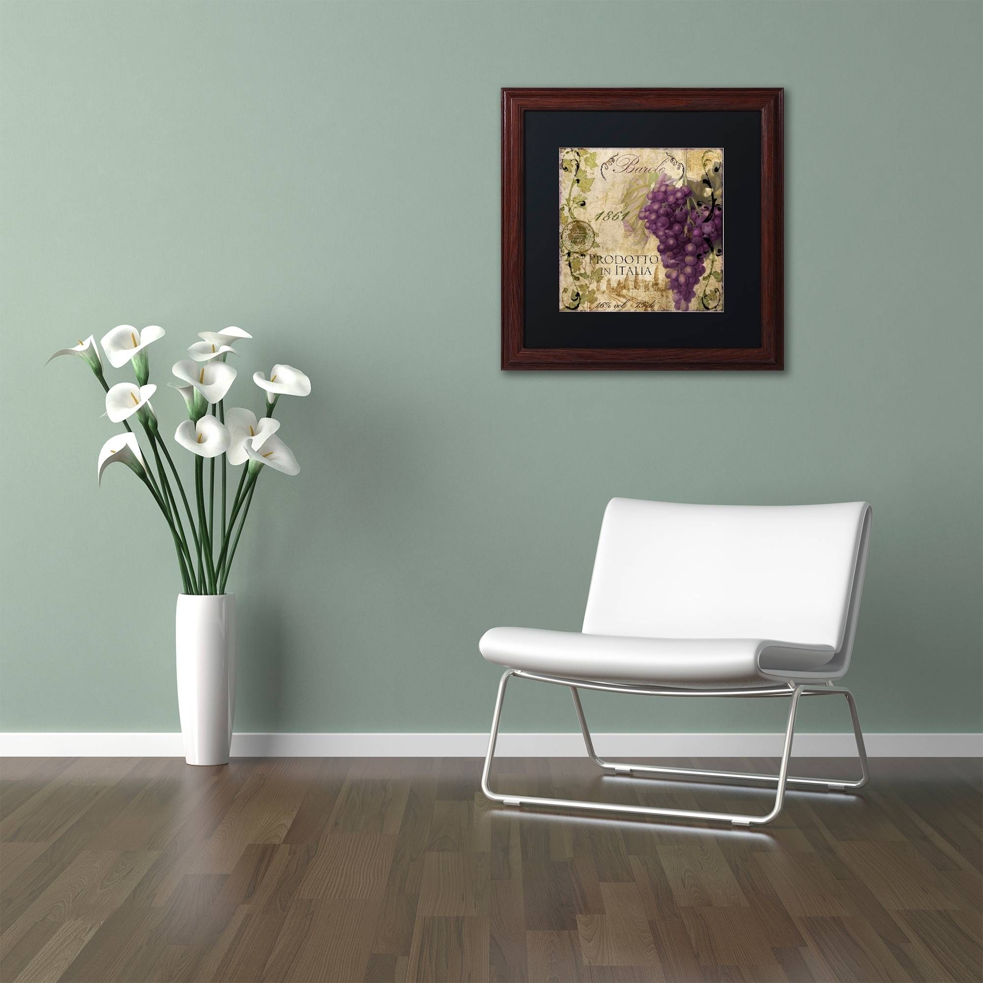 Trademark Fine Art "Vino Italiano II" Canvas Art by Color Bakery Black Matte, Wood Frame