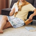 thumbnail image 6 of Rocae Sea Animals for Men's Soft Sleep Pajama Shorts, Waistband and Pockets, 6 of 9