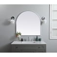 thumbnail image 2 of Elegant Decor Metal Frame Arch Mirror 36x36 Inch in Silver, 2 of 3