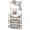 Grey, variant on 4 Tier Coat and Shoe Rack Entryway Coat Rack with 8 Hooks Shoes Organizer for Living Room Bedroom Office Brown