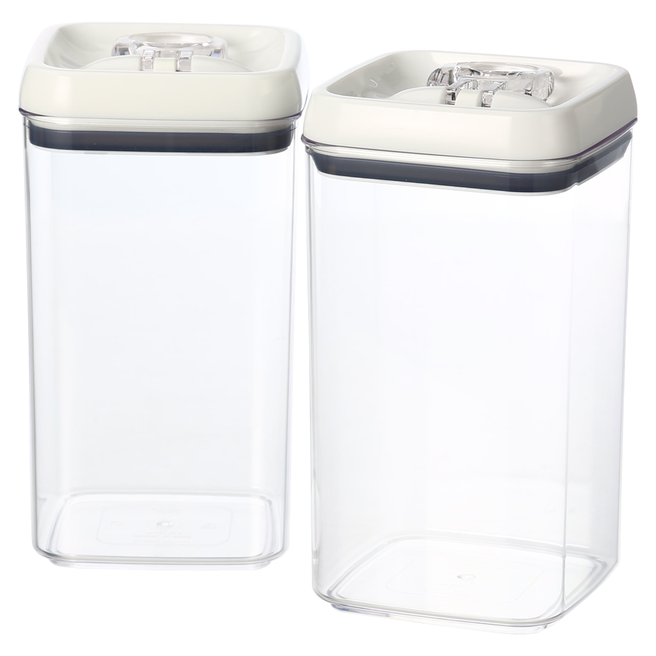 (2 pack) Better Homes & Gardens Canister Pack of 2 - Flip-Tite® 9.9 Cup Square Food Storage Container Set