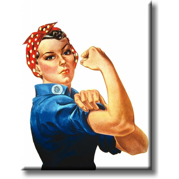 We Can Do It, Women Power Picture on Stretched Canvas, Wall Art Décor, Ready to Hang