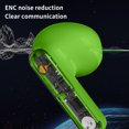 thumbnail image 6 of Uandlove Bluetooth Headset for Computer,Wireless Earbuds Bluetooth 5.3 In Ear Light-Weight Built-in Microphone Immersive Premium Sound Headset With Breathing Light Charging Case,Green, 6 of 9