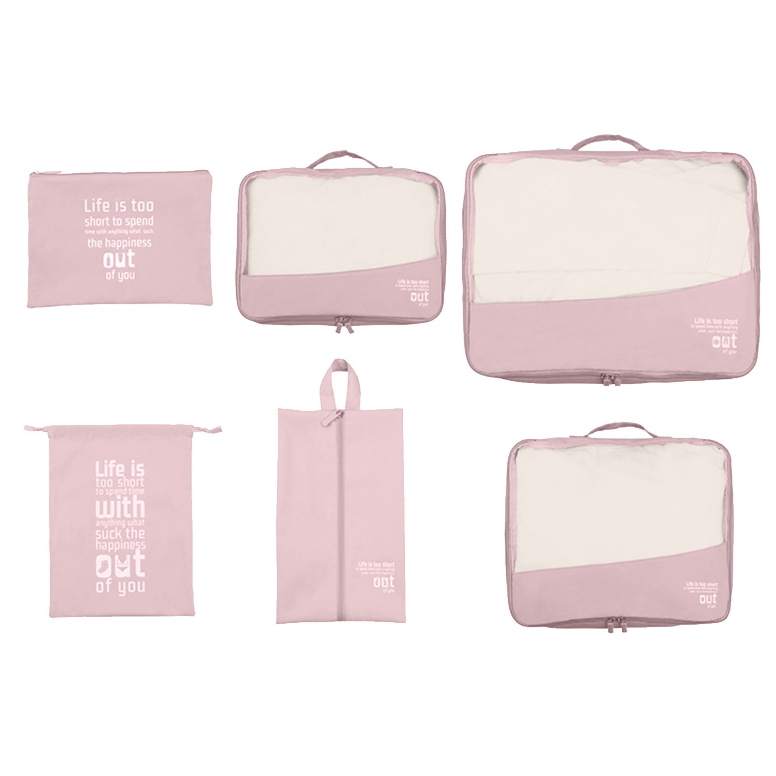JMYHOAM Travel Bag Packing Cubes For Travel, 6 Set Luggage Organizers With Shoe Bag, Electronics Bag, Cosmetics Bag, Compression Cells, Accessories Bags With Lightweight Fabric Outdoor Activities