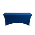 thumbnail image 3 of Restaurantware-Table Tek 72 x 30 Inch Rectangle Table Cover, 1 Washable Spandex Tablecloth - Wrinkle-Free, Durable, Blue Polyester Fitted Tablecloth, For Parties, Banquets, or Weddings,, 3 of 7