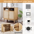 thumbnail image 5 of Llinc Store Storage Cabinet with Natural Rattan Decorated Buffet Cabinet, Rattan Cabinet with Adjustable Shelf, Sideboard for Living Room,Kitchen,Hallway,2 doors, storage, Natural, 5 of 6