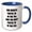 Blue/White, variant on 3drose, One Minute Youre 20 in the 70s and the Next You Are 70 in the 20s, 11oz Two-tone Black Mug