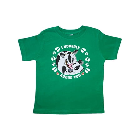 

Inktastic Cows I Udderly Adore You Gift Toddler Boy or Toddler Girl T-Shirt