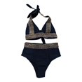 thumbnail image 4 of Women's High Waisted Color Block Sporty Bikini Set S-XL, 4 of 9