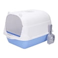 thumbnail image 1 of Caja de Arena para Gatos con Tapa, Inodoro para Gatos Cerrado Y Cubierto con Puerta Delantera, Duradero, Extraíble para Gatos de Interior, Caja de Are Azul y, 1 of 8