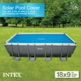 thumbnail image 2 of Intex: Solar Pool Cover - 18' x 9' - Blue, Polyethylene, Insulates Water, Reduce Evaporation, Keep Debris Out, Rectangle Above Ground Pool Accessory, 2 of 7