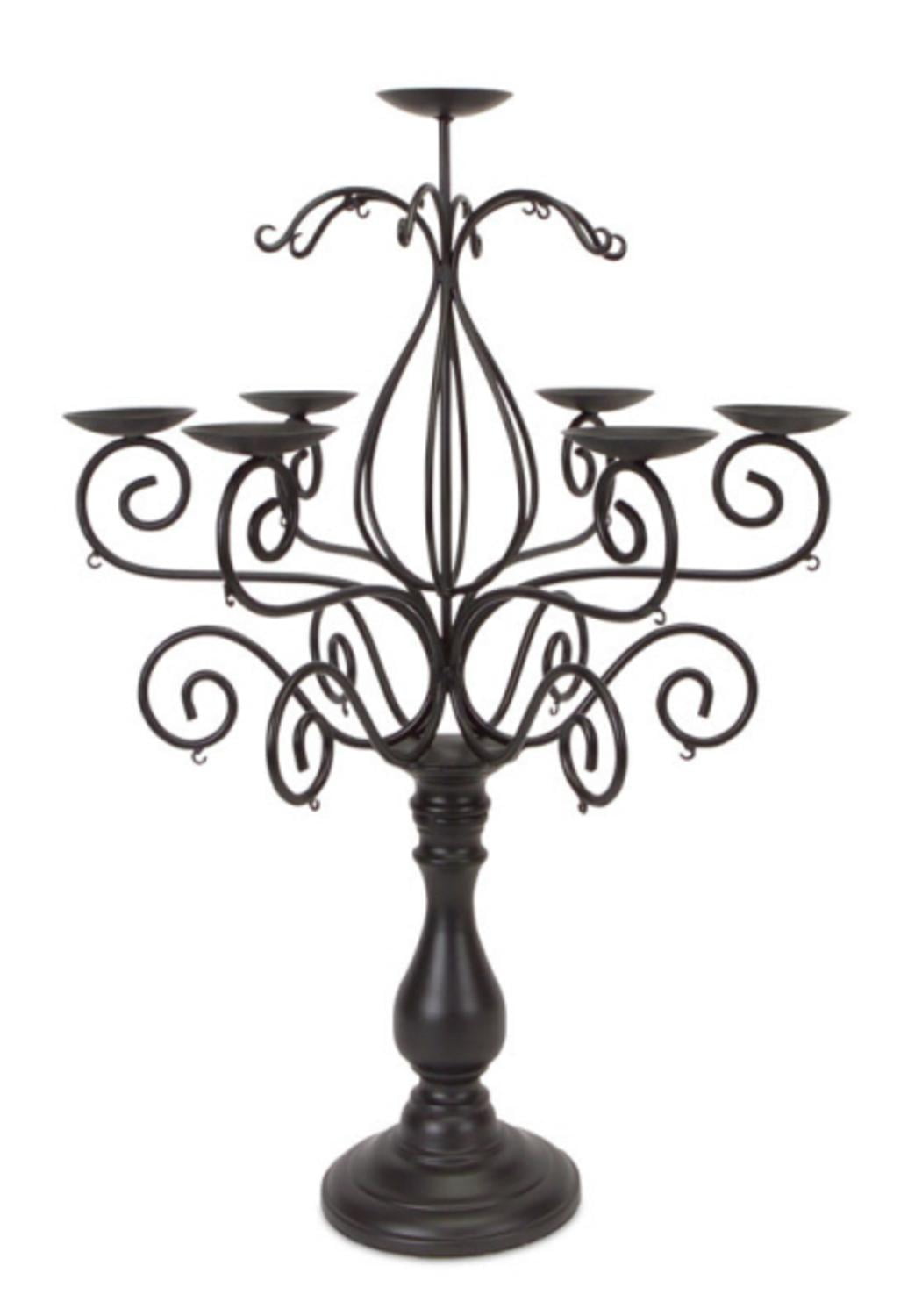 25" Black Metal Chandelier Candelabra - Walmart.com - Walmart.com