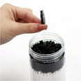 thumbnail image 3 of 100 Pcs Disposable Mascara Wands, Crystal Eyebrow Spoolies Brush for Eyelash Extensions, Makeup Applicators Kits Eyelash Brush with Container (Black), 3 of 7