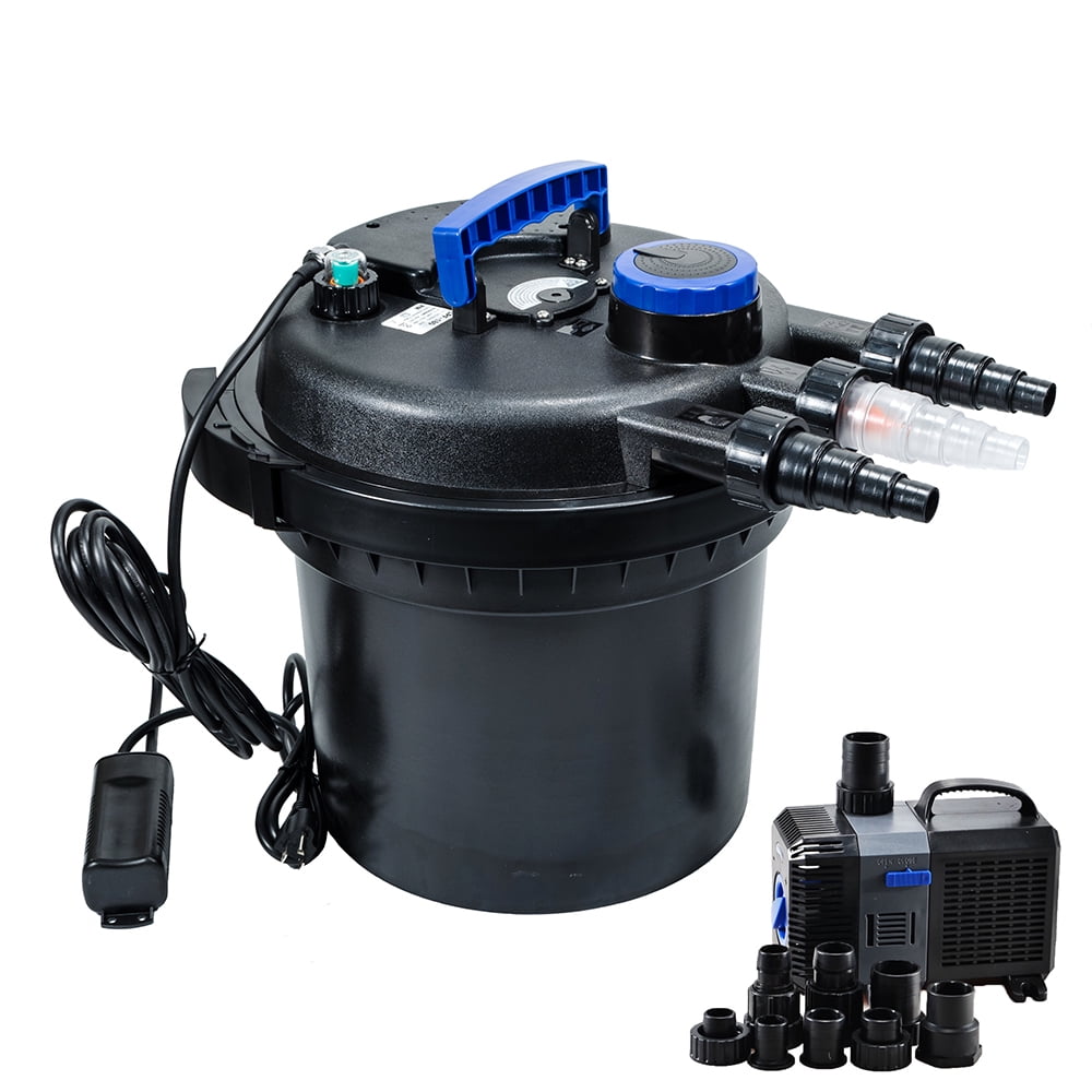 iMeshbean Combo Kit 5000 Gal Pressure Filter 18UV Sterilizer Koi Fish 2100 GPH Pond Pump iMeshbean Combo Kit 5000 Gal Pressure Filter 18UV Sterilizer Koi Fish 2100 GPH Pond Pump
