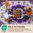 thumbnail image 4 of Design&I 8'x10' Ultra Soft Area Rug, Dorm Purple Boho Vintage Petal Symmetry Pastel Flower Lilac None Fluffy Washable Non Shedding for Bedroom Living Room Under Sectional, 4 of 7