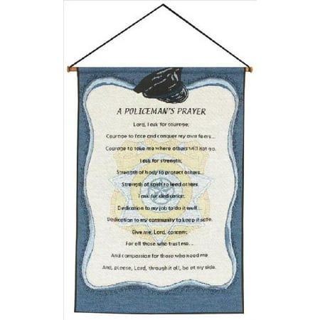 - Manual Patriotic Wall Hanging, A Policeman's Prayer, 17 X 25-Inch, Cotton By Manual Woodworker