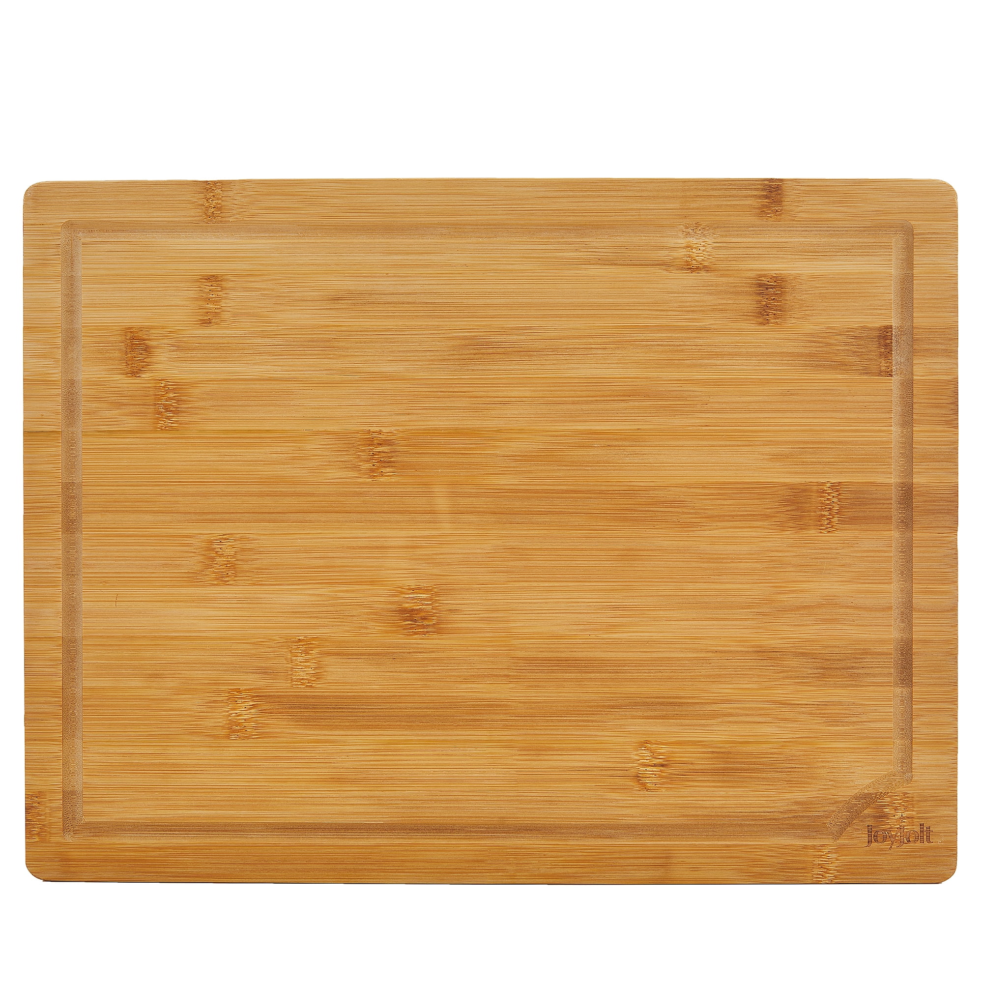 JoyJolt Bamboo Cutting Boards with Juice Grooves- Set of 3 Multi- Sized