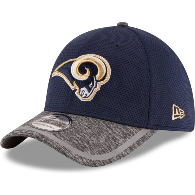 New Era Gorra de béisbol de entrenamiento LA Rams para hombre, azul, M/L