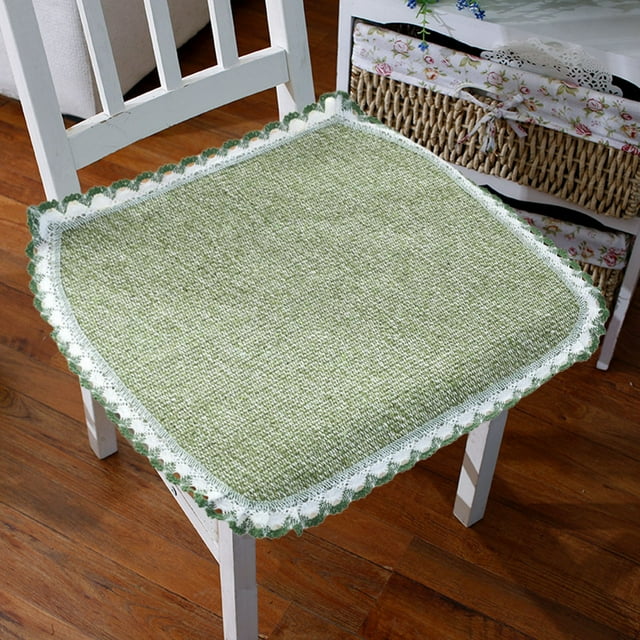 JilgTeok 3 Packs All Season Cotton and Linen Chair Cushion Summer Thread Woven Chair Pad for Office Computer Seat Kitchen Dining Chair Washable Soft Seat Pads Clearance