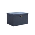 thumbnail image 1 of Caja de almacenamiento de tela de algodón y lino con tapa, caja de almacenamiento para ropa, 1 of 4