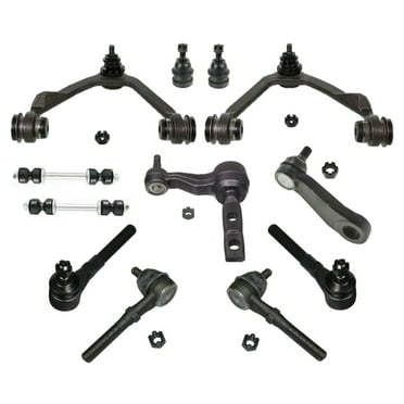 12 Pcs Suspension Sterring Kit Upper Control Arm with Ball Joints Assembly Lower Ball Joints Inner & Outer Tie Rod Ends Sway Bar Links Idler Pitman & Idler Arms Fits select: 1997-2003 FORD F150